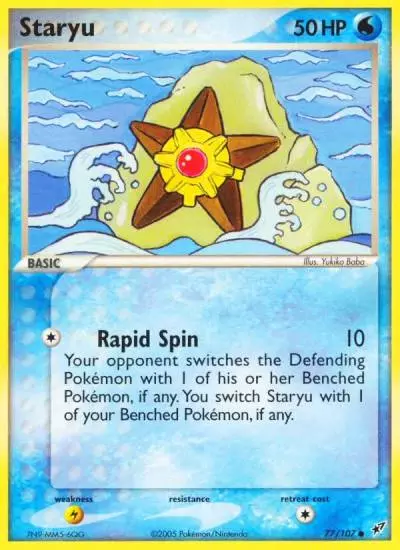 Staryu 77/107 Deoxys Pokemon card