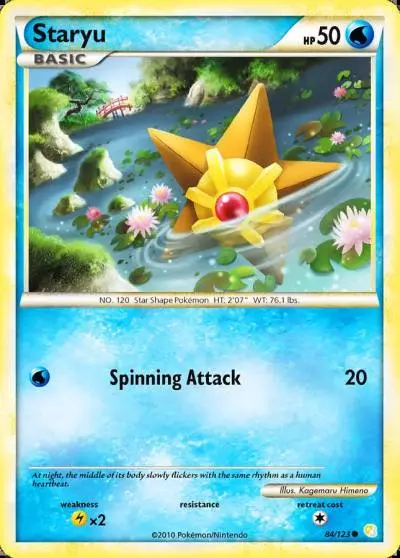Staryu 84/123 HeartGold & SoulSilver Pokemon card
