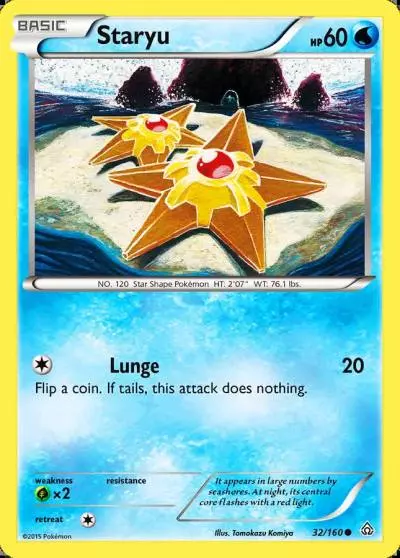 Staryu 32/160 Primal Clash Pokemon card