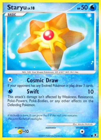 Staryu 83/111 Rising Rivals Pokemon card