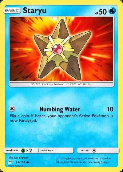 Staryu 28/181 Team Up Pokemon card