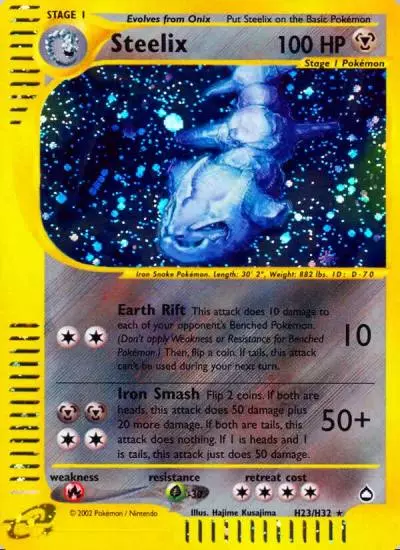 Steelix H23/147 Aquapolis Pokemon card