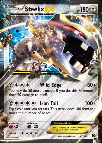 Steelix-EX 67/114 Steam Siege Pokemon card