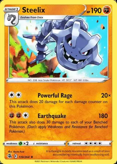 Steelix 139/264 Fusion Strike Pokemon card