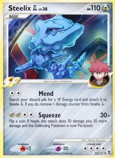 Steelix GL 51/111 Rising Rivals Pokemon card
