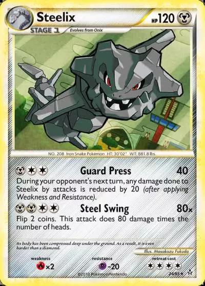 Steelix 24/95 HS—Unleashed Pokemon card