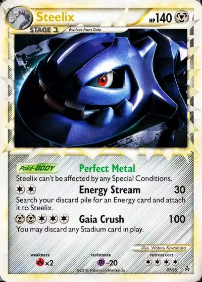 Steelix 87/95 HS—Unleashed Pokemon card