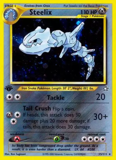 Steelix 15/111 Neo Genesis Pokemon card