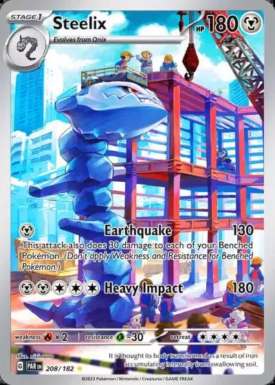 Steelix 208/182 Paradox Rift Pokemon card