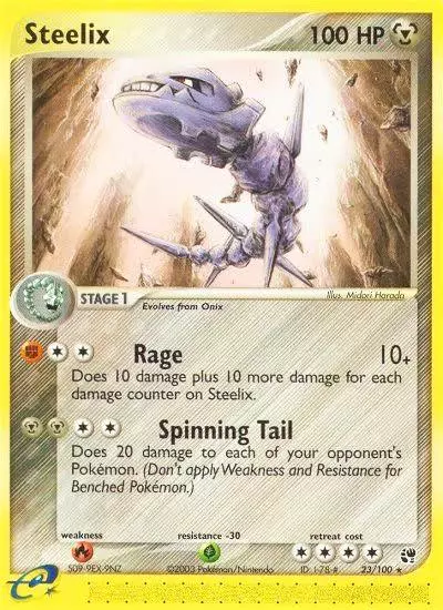 Steelix 23/100 Sandstorm Pokemon card