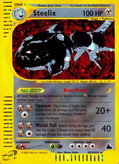 Steelix H29/144 Skyridge Pokemon card