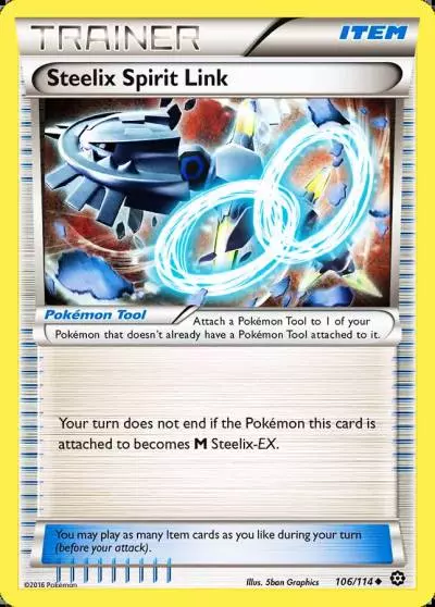 Steelix Spirit Link 106/114 Steam Siege Pokemon card