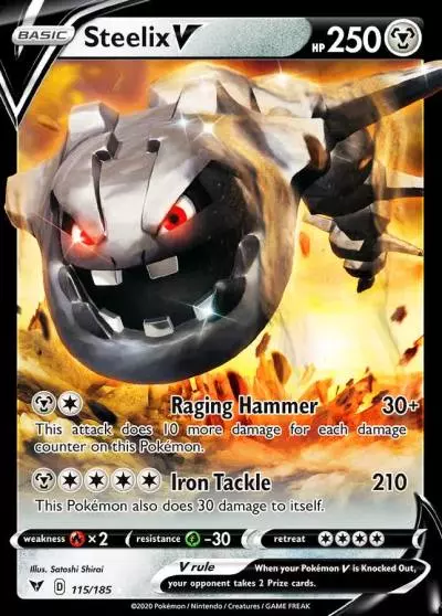 Steelix V 115/185 Vivid Voltage Pokemon card