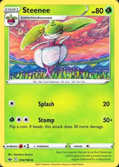 Steenee 14/198 Chilling Reign Pokemon card