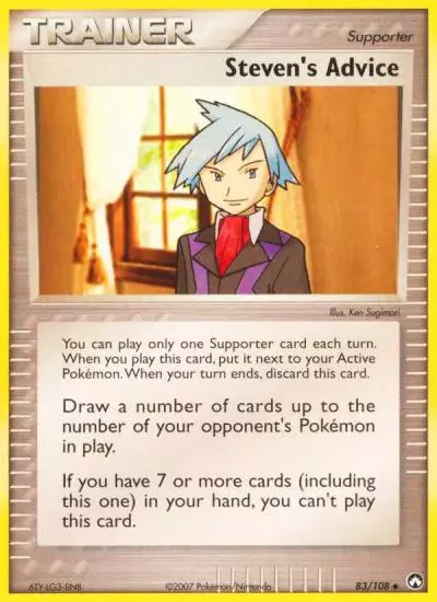Steven's Advice 83/108 Power Keepers Pokemon card