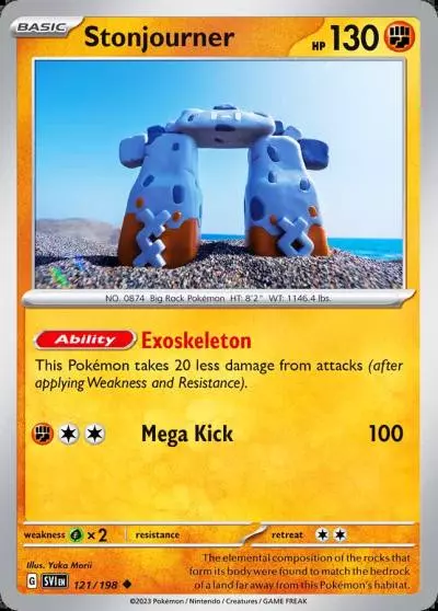 Stonjourner 121/198 Scarlet & Violet Pokemon card
