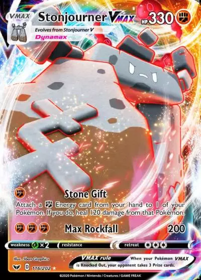 Stonjourner VMAX 116/202 Sword & Shield Pokemon card