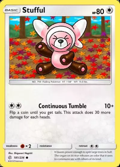 Stufful 181/236 Cosmic Eclipse Pokemon card