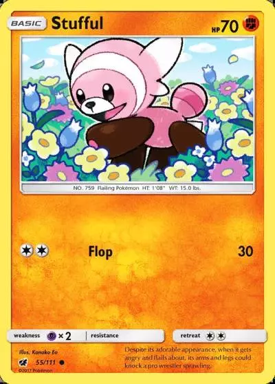Stufful 55/111 Crimson Invasion Pokemon card