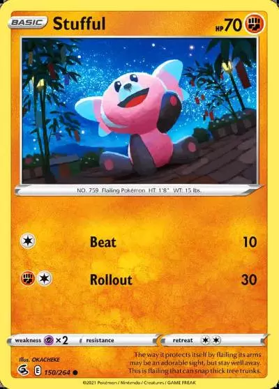 Stufful 150/264 Fusion Strike Pokemon card