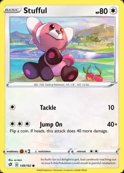 Stufful 149/192 Rebel Clash Pokemon card