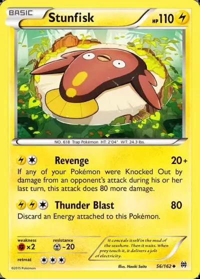 Stunfisk 56/162 BREAKthrough Pokemon card