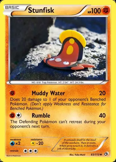 Stunfisk 83/113 Legendary Treasures Pokemon card