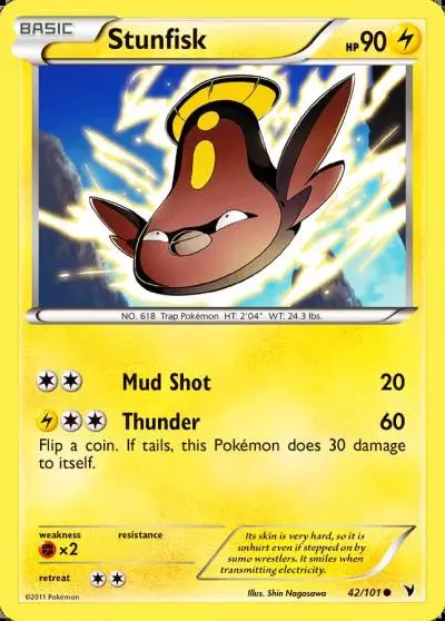 Stunfisk 42/101 Noble Victories Pokemon card