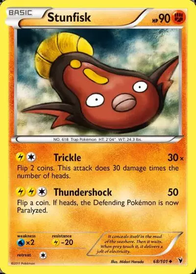 Stunfisk 68/101 Noble Victories Pokemon card