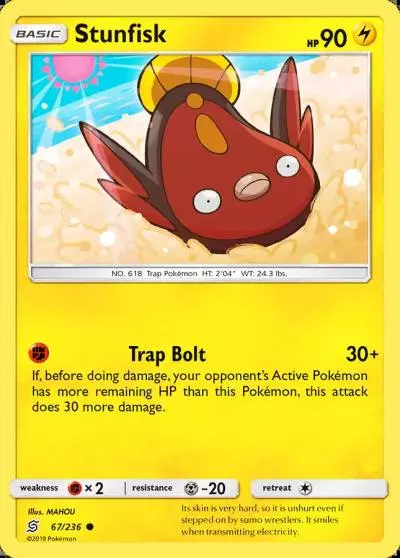 Stunfisk 67/236 Unified Minds Pokemon card