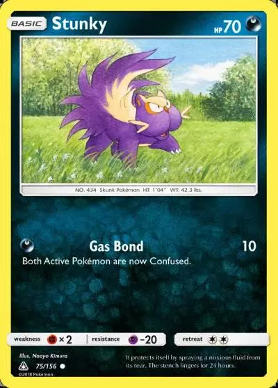 Stunky 75/156 Ultra Prism Pokemon card
