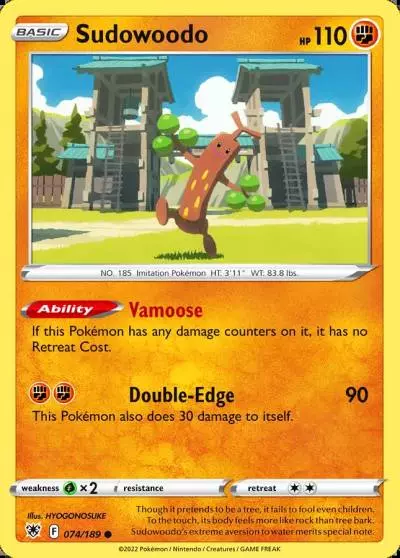 Sudowoodo 74/189 Astral Radiance Pokemon card