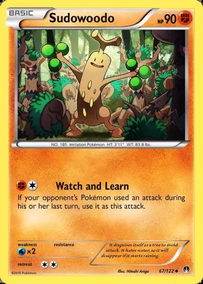 Sudowoodo 67/122 BREAKpoint Pokemon card