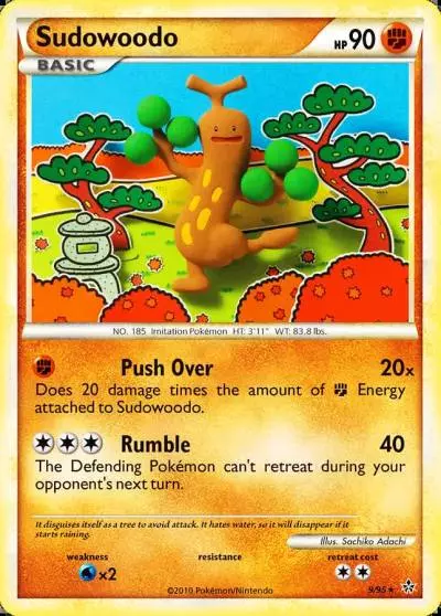 Sudowoodo 9/95 HS—Unleashed Pokemon card