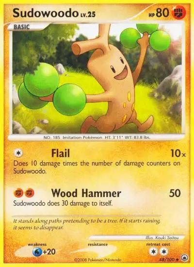 Sudowoodo 48/100 Majestic Dawn Pokemon card