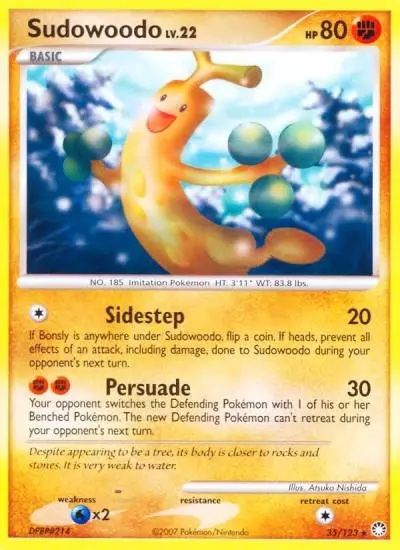 Sudowoodo 35/123 Mysterious Treasures Pokemon card