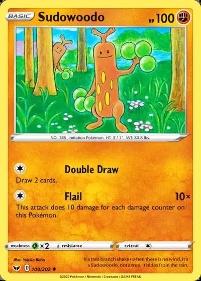 Sudowoodo 100/202 Sword & Shield Pokemon card
