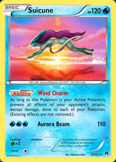 Suicune 30/122 BREAKpoint Pokemon card