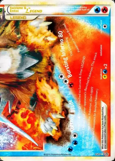 Suicune & Entei LEGEND 95/95 HS—Unleashed Pokemon card