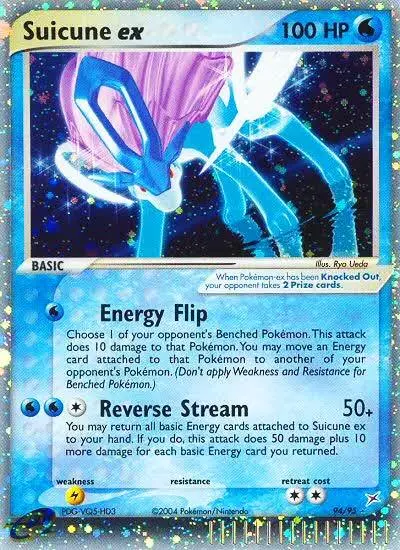 Suicune ex 94/95 Team Magma vs Team Aqua Pokemon card