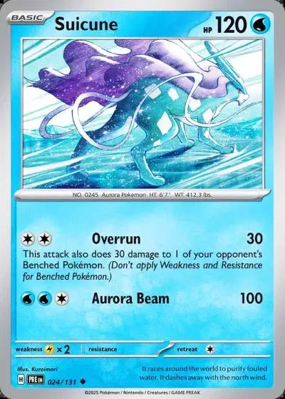 Suicune 24/131 Prismatic Evolutions Pokemon card