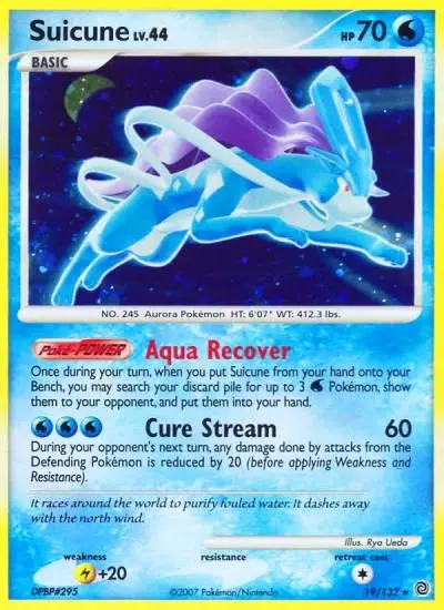 Suicune 19/132 Secret Wonders Pokemon card
