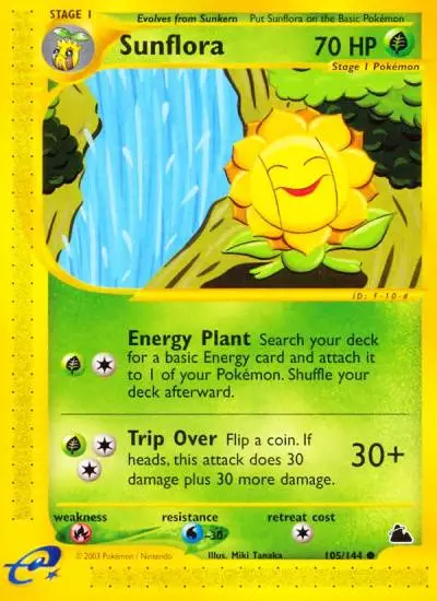 Sunflora 105/144 Skyridge Pokemon card