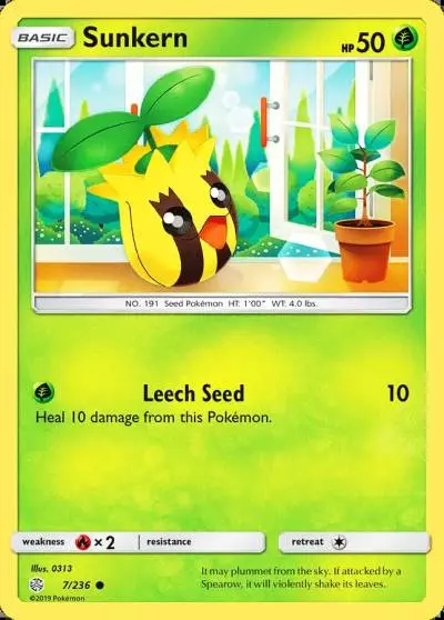 Sunkern 7/236 Cosmic Eclipse Pokemon card