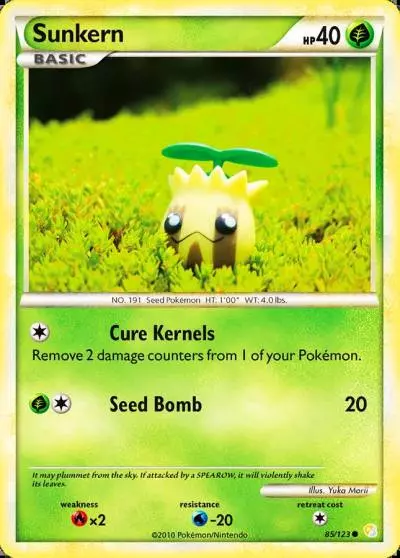 Sunkern 85/123 HeartGold & SoulSilver Pokemon card