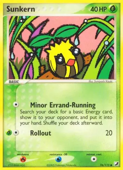 Sunkern 76/115 Unseen Forces Pokemon card