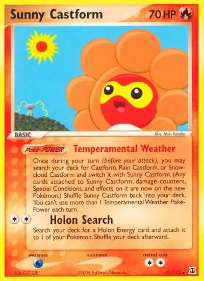 Sunny Castform 31/113 Delta Species Pokemon card