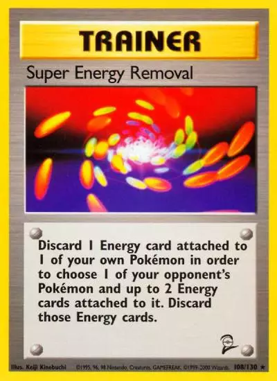 Super Energy Removal 108/130 Base Set 2 Pokemon card