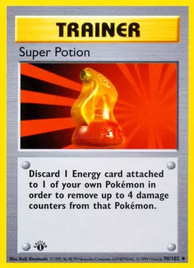 Super Potion 90/102 Base Pokemon card