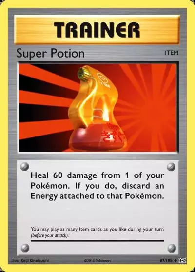Super Potion 87/108 Evolutions Pokemon card